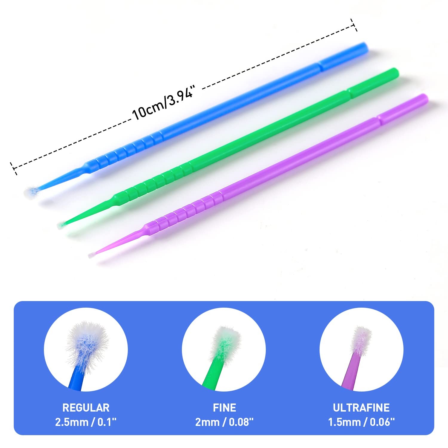 400x Microbrush Applicator Tips Dental Micro Brush Regular / Fine / Ultrafine