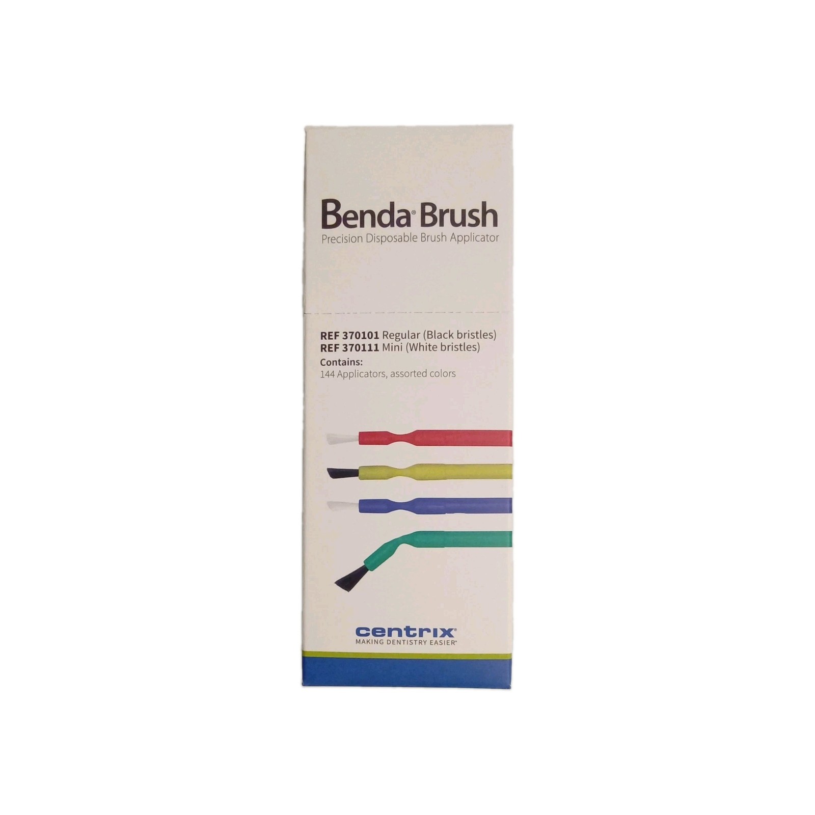 Centrix 370111 Benda Brush Mini Disposable Bendable Applicator Brushes 144/Bx