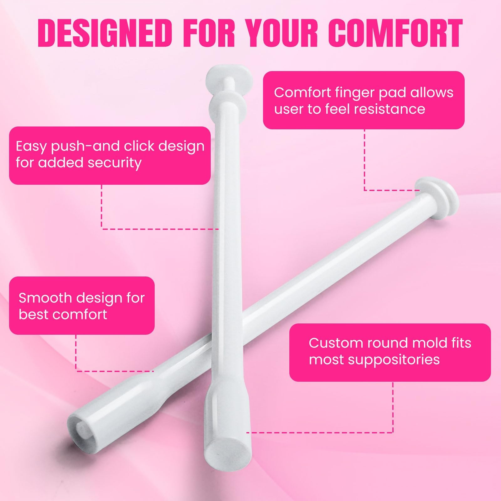TENKAIWICK 30 Pack Disposable Vaginal Suppository Applicator for Women, 30P