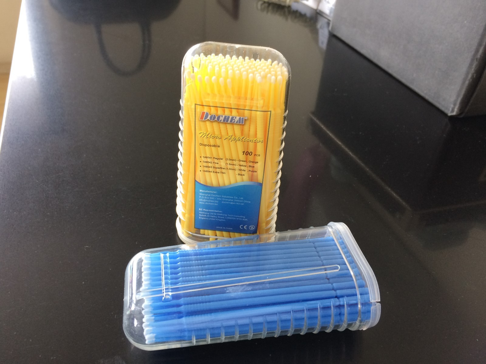 4 buckets Micro Applicator fine, 1.5mm 100pcs/bucket