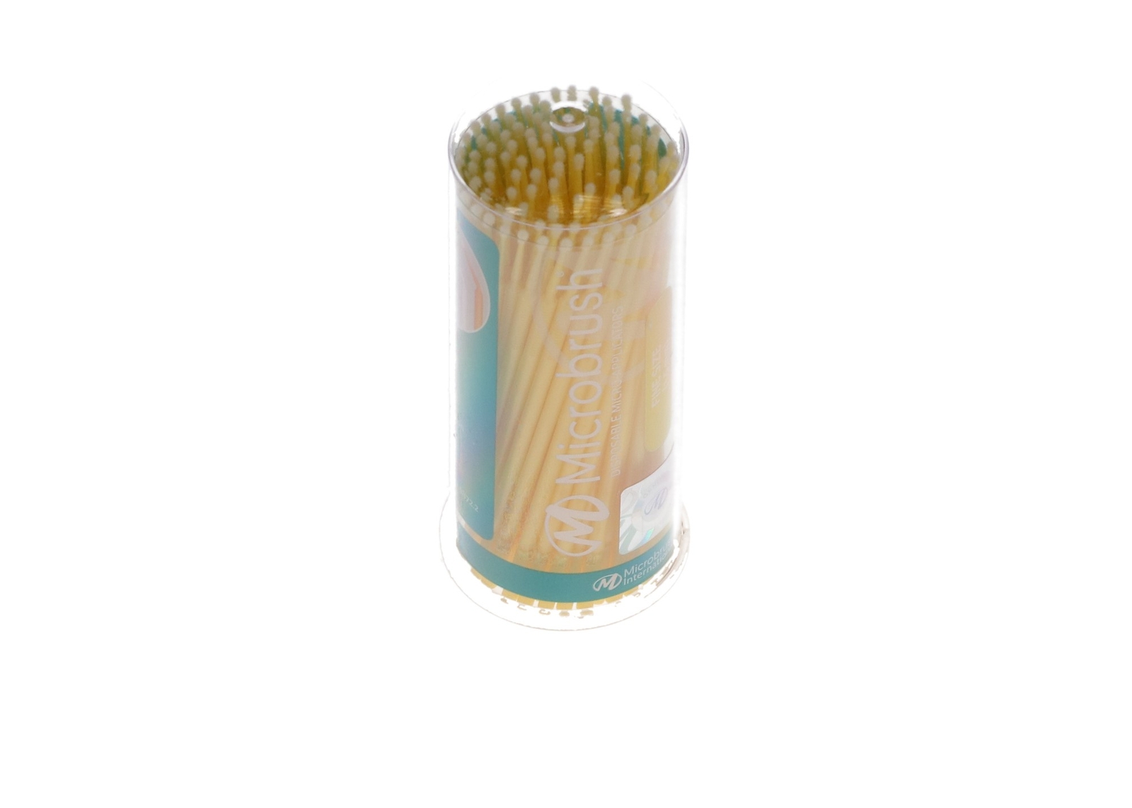 Microbrush MFY400 Tube Series Bendable Micro Applicators Fine Yellow 400/Bx