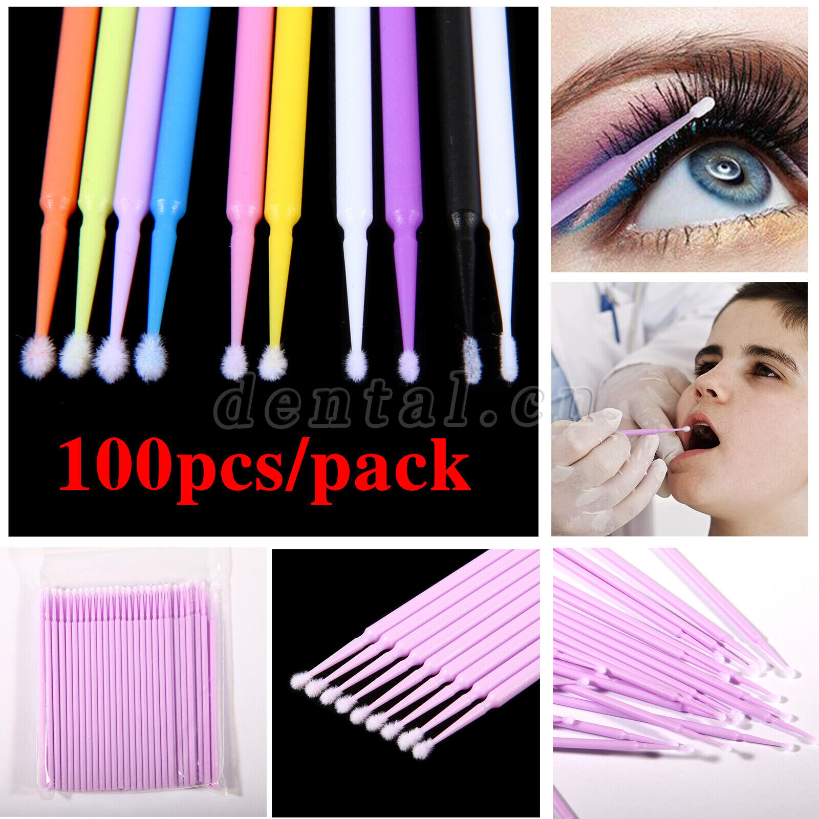 100-1000pcs Microbrush Brush Applicator Tips (Regular,Fine,Super Fine) Dental SA