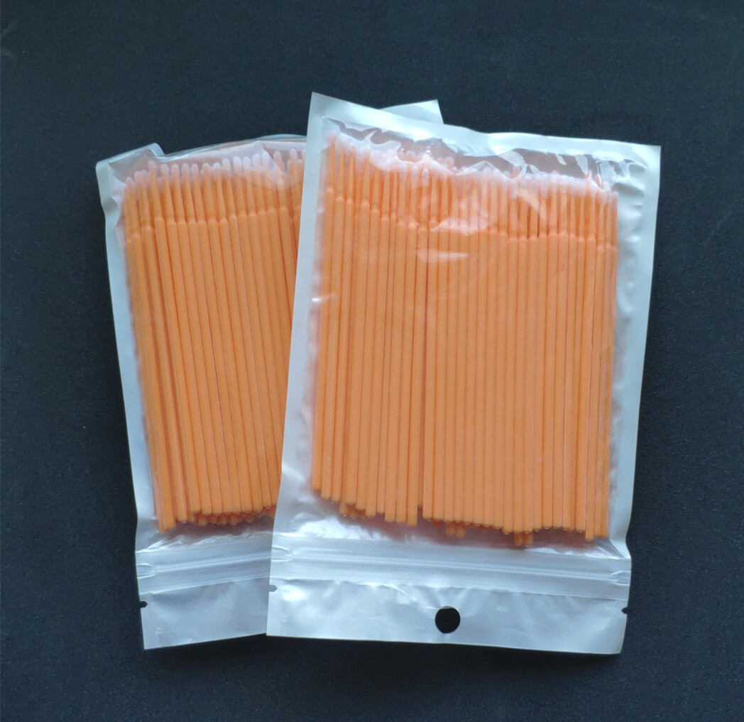Dental Swabs Microbrush Disposable Applicators Tips Micro Brush Cleaning Orange