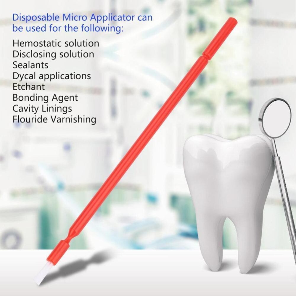 100 x Dental Micro Brush Disposable Tooth Applicator For Dycal Applications