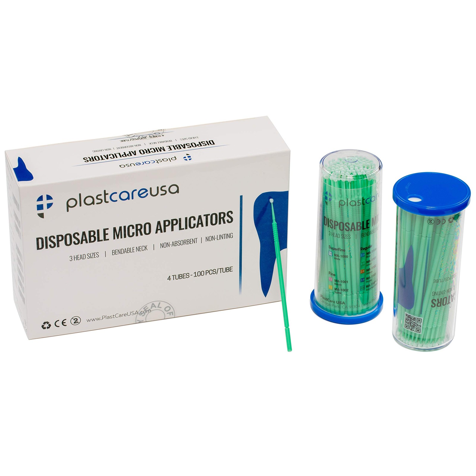 400 Regular Micro Applicator Brushes Disposable Dental Microbrushes with Ben…