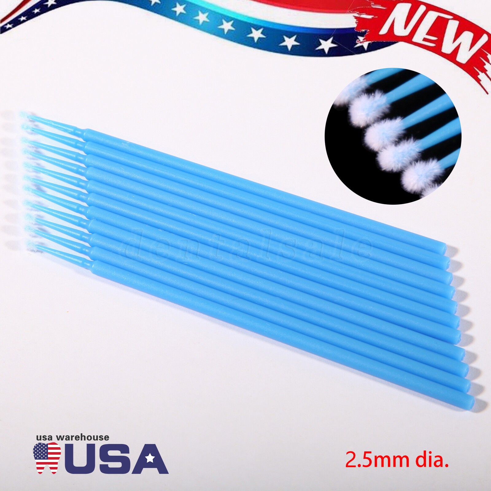 USA Microbrush Micro Brush Applicator Tips Regular, Fine, Super Fine Dental