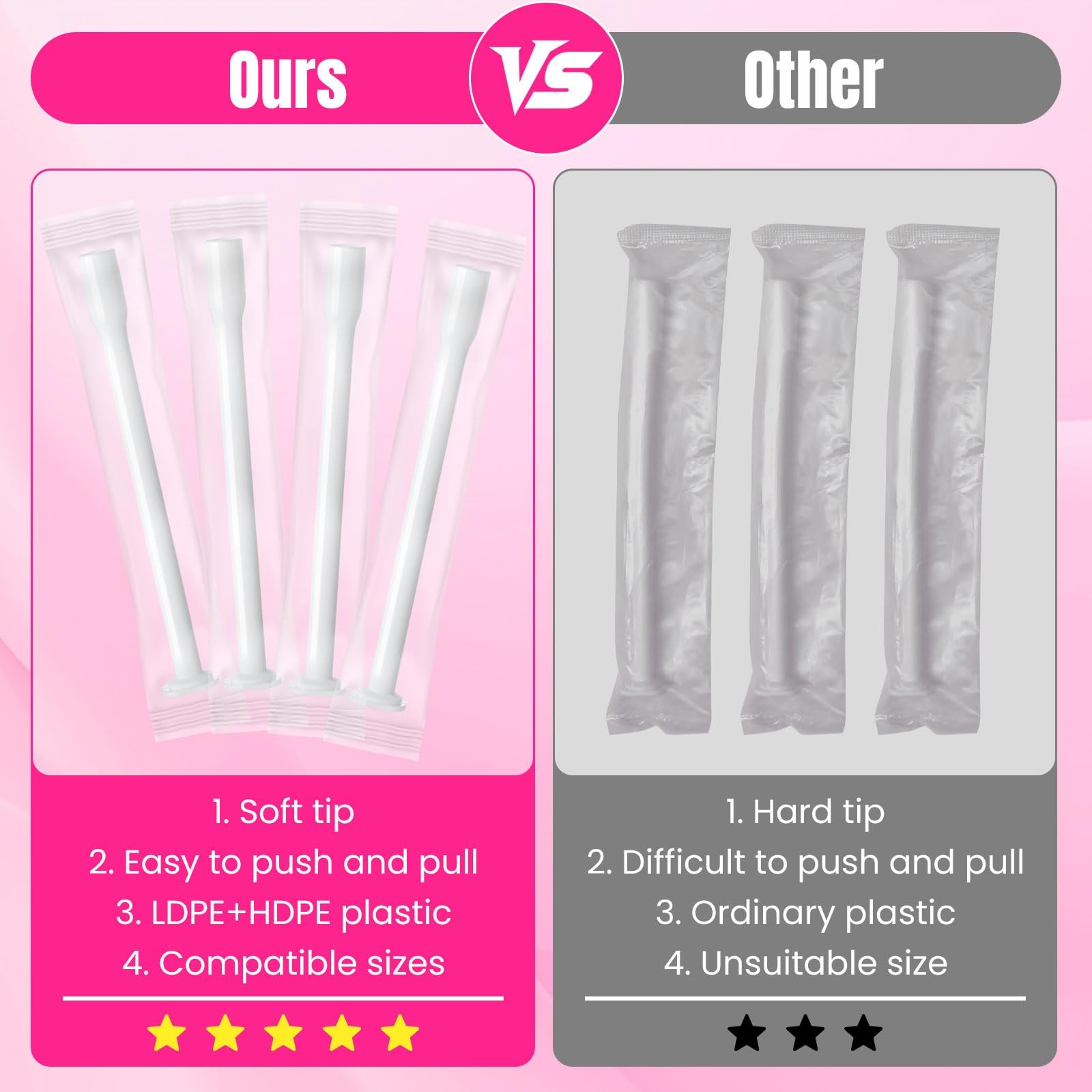 TENKAIWICK 30 Pack Disposable Vaginal Suppository Applicator for Women, 30P