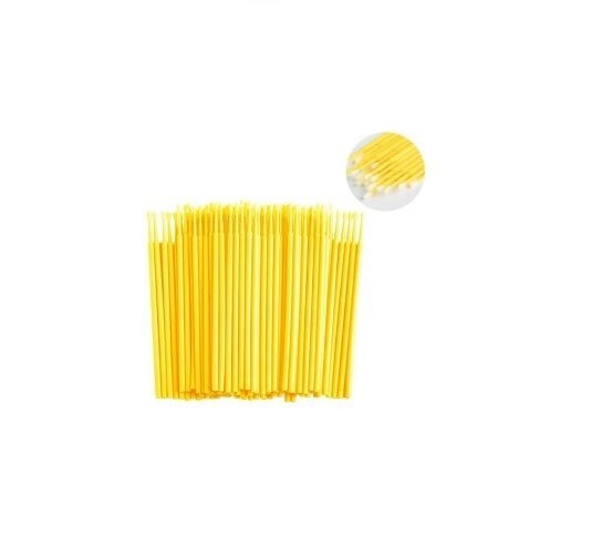 Plasdent 600-F-3 – MaxMicro 1.5mm Fine Tip Micro Applicators, Yellow, Box of 100