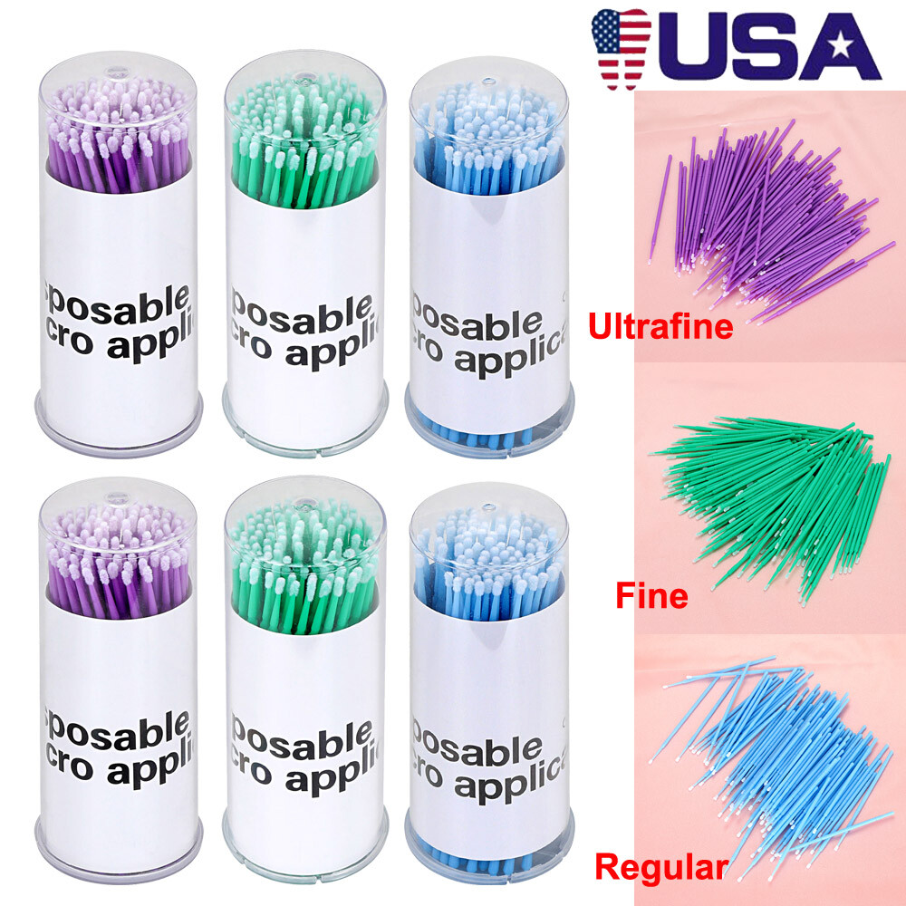 100× Dental Disposable Micro Brushes Applicators Dentistry Odontologia Extension