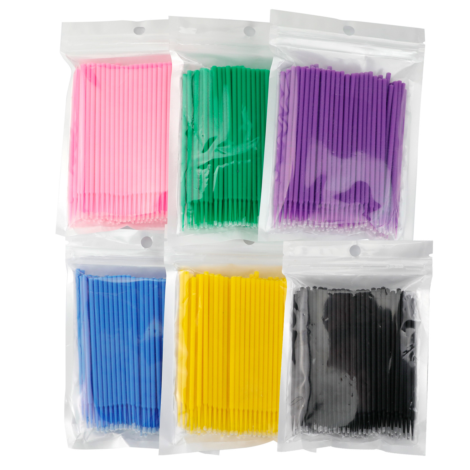 100/300/500pc Dental Micro Brush Disposable Eyelash Medium Tooth Applicators