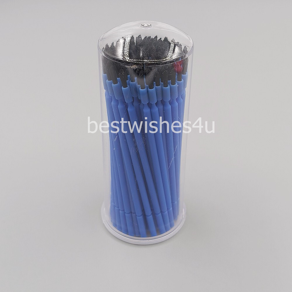 100 Pcs Microbrush Applicator Tips Dental Micro Brush Bendable Tapered Bristle
