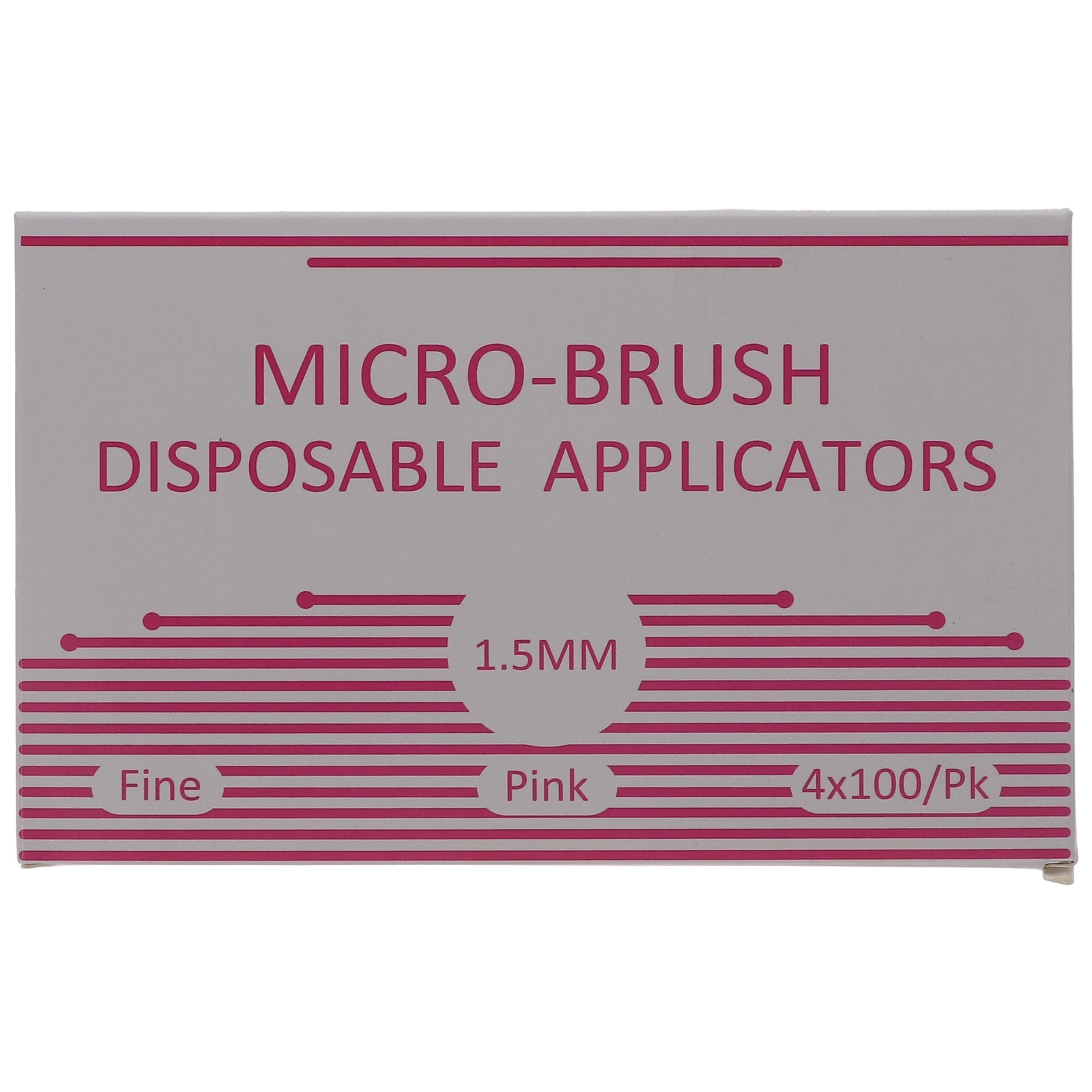 House Brand Dentistry 101319 Micro-Brush Applicators Fine Pink 4 x 100/Pk