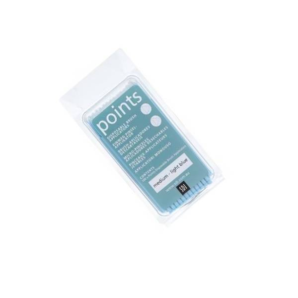 SDI 8100119 Points Brush Applicators Medium Light Blue 400/Pk