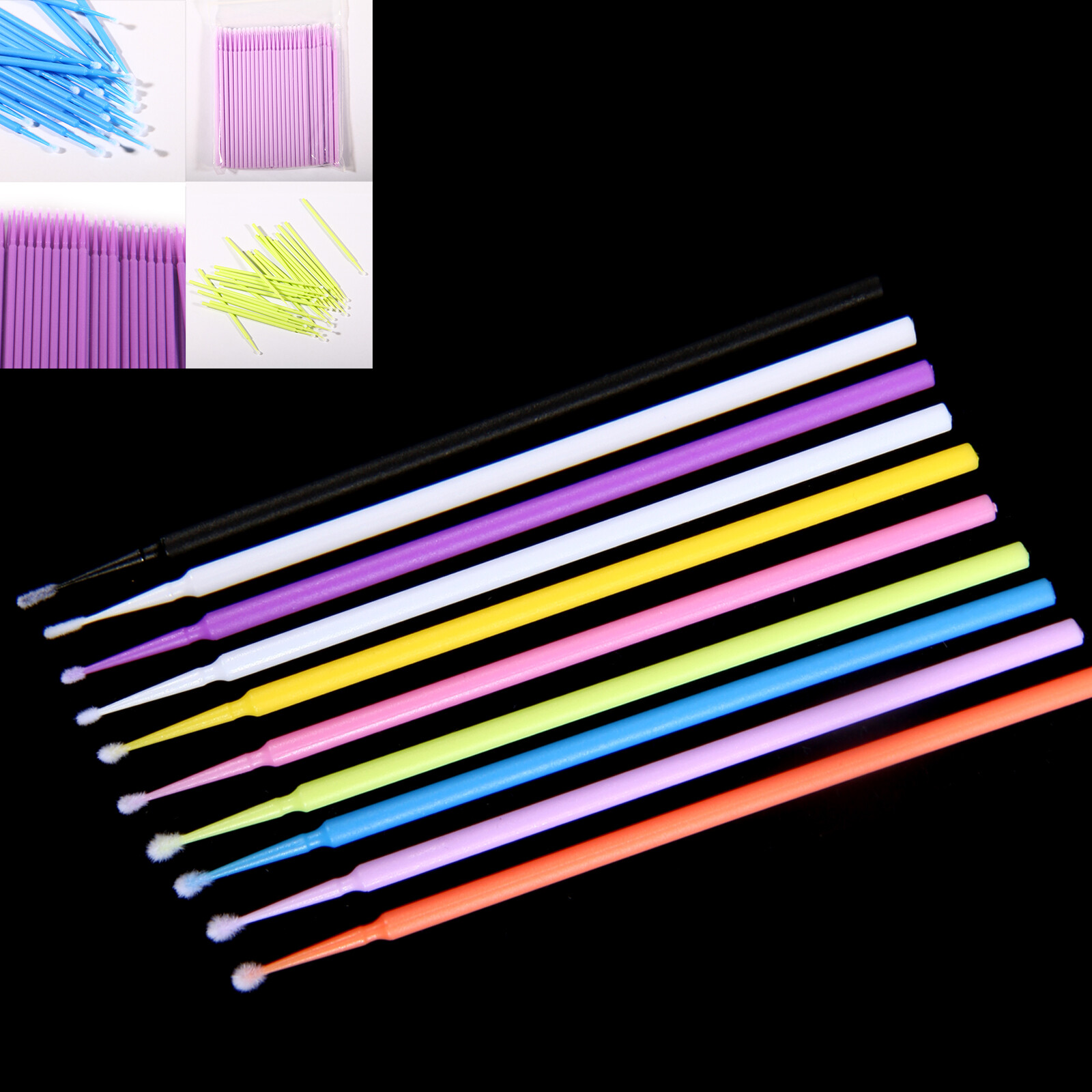 Micro Brushes Applicators Microbrush Dental (Regular,Fine,Super Fine) 10 colors