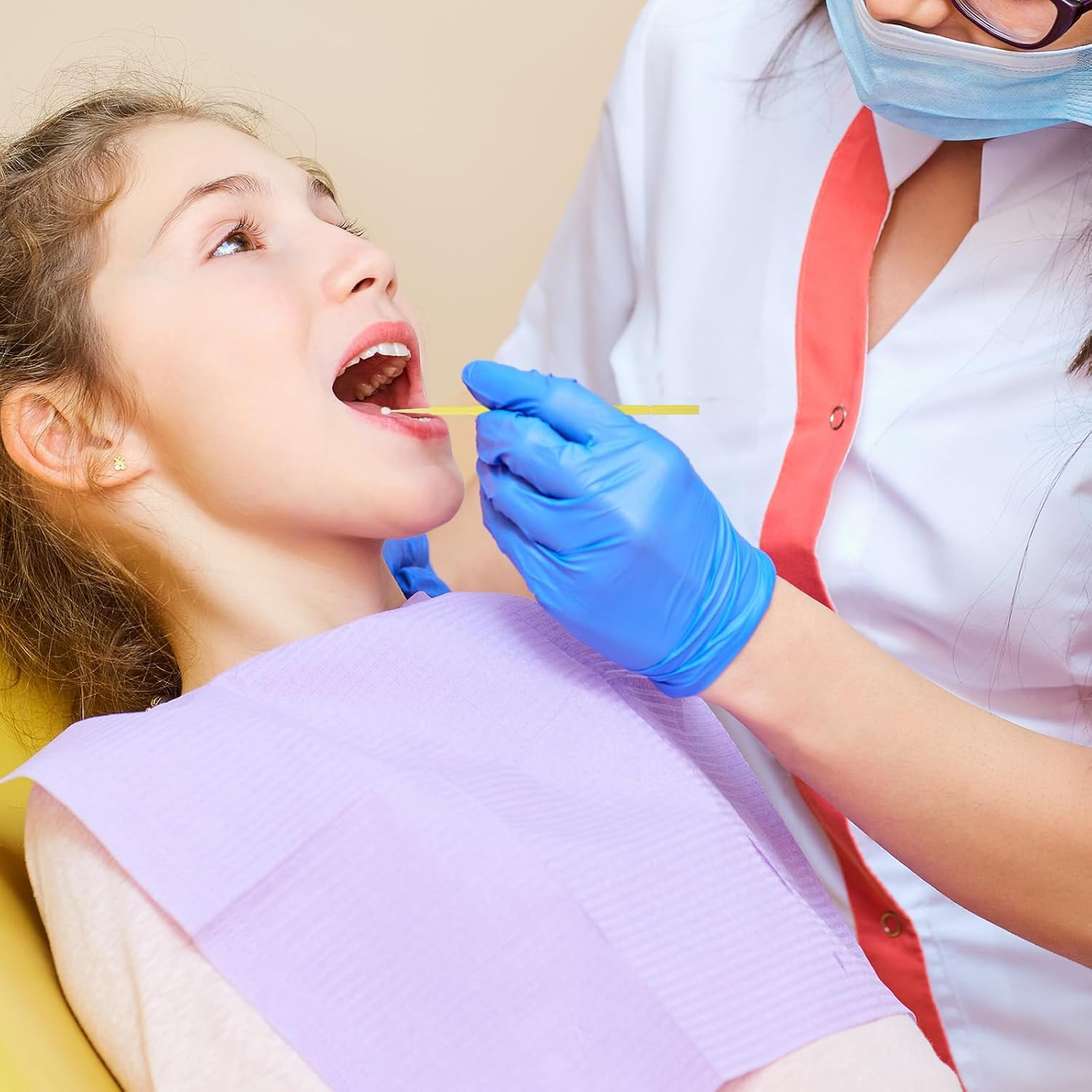 400 piezas cepillos micro aplicadores dentales ultrafinos desechables yellow
