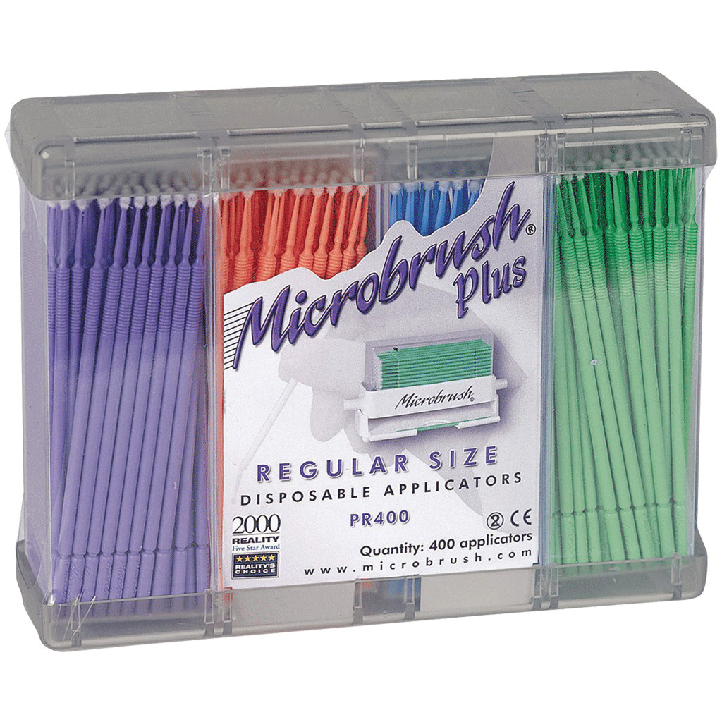 Microbrush PR100PU Plus Micro Applicators Dispenser Regular Purple 100/Pk
