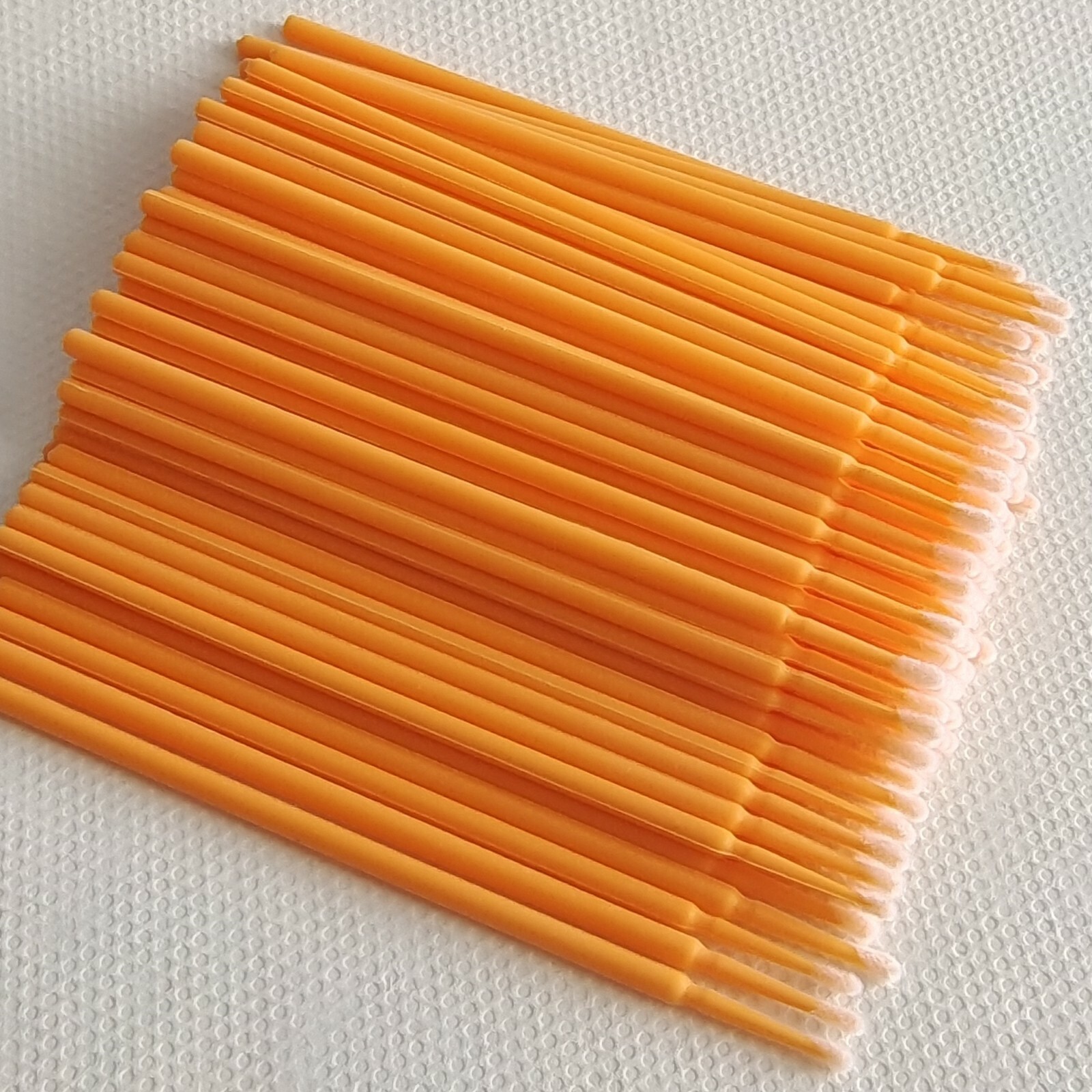 Dental Disposable Micro Applicator Brush Bendable Makeup Eyelash Brushes Orange