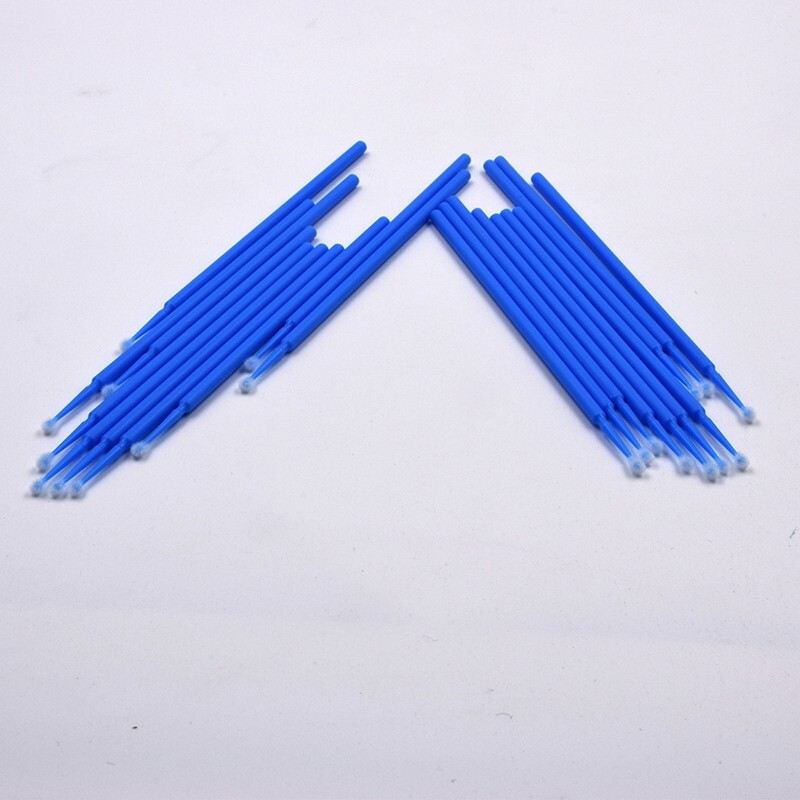 100 Pcs/Pack Disposable Dental Micro Tooth Bendable Brush Materials 2.5mm Blue