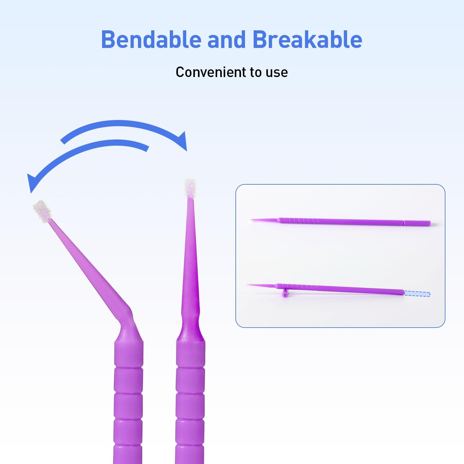 JMU 2000pcs Dental Micro Applicators Brushes Superfine, Disposable Microswabs