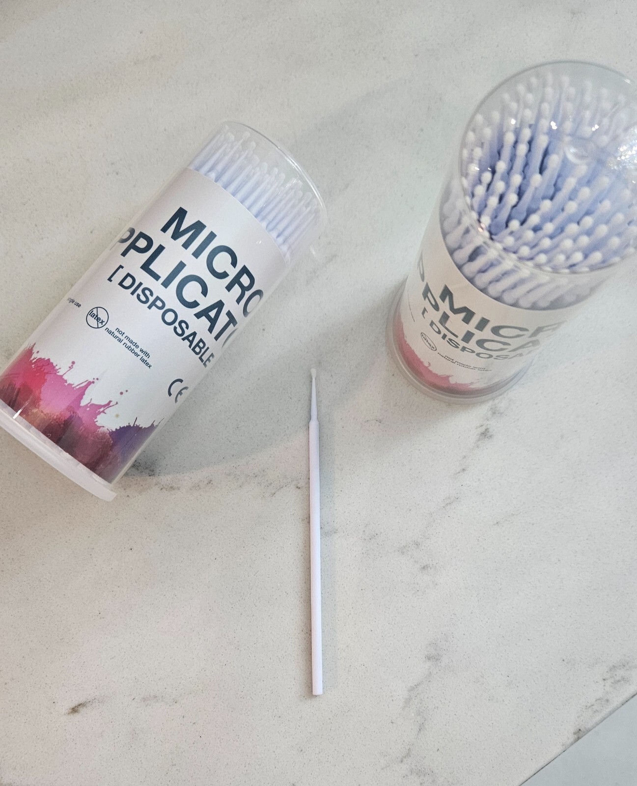 400 pcs WHITE SUPERFINE Dental microbrush. Bendable! Strong and sturdy bend!