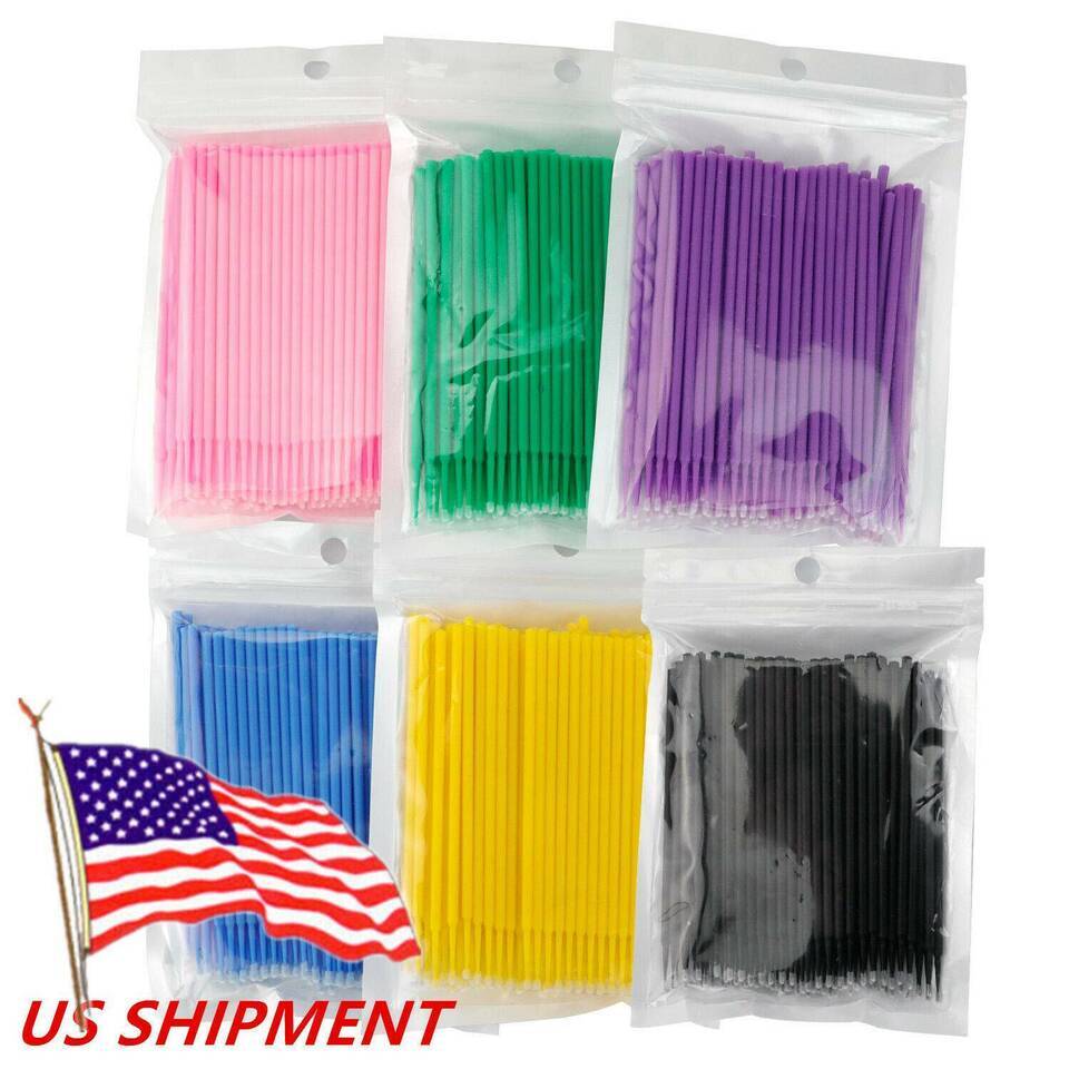 100-500 Dental Disposable Micro Brush Swab Tooth Applicators Small Medium Large