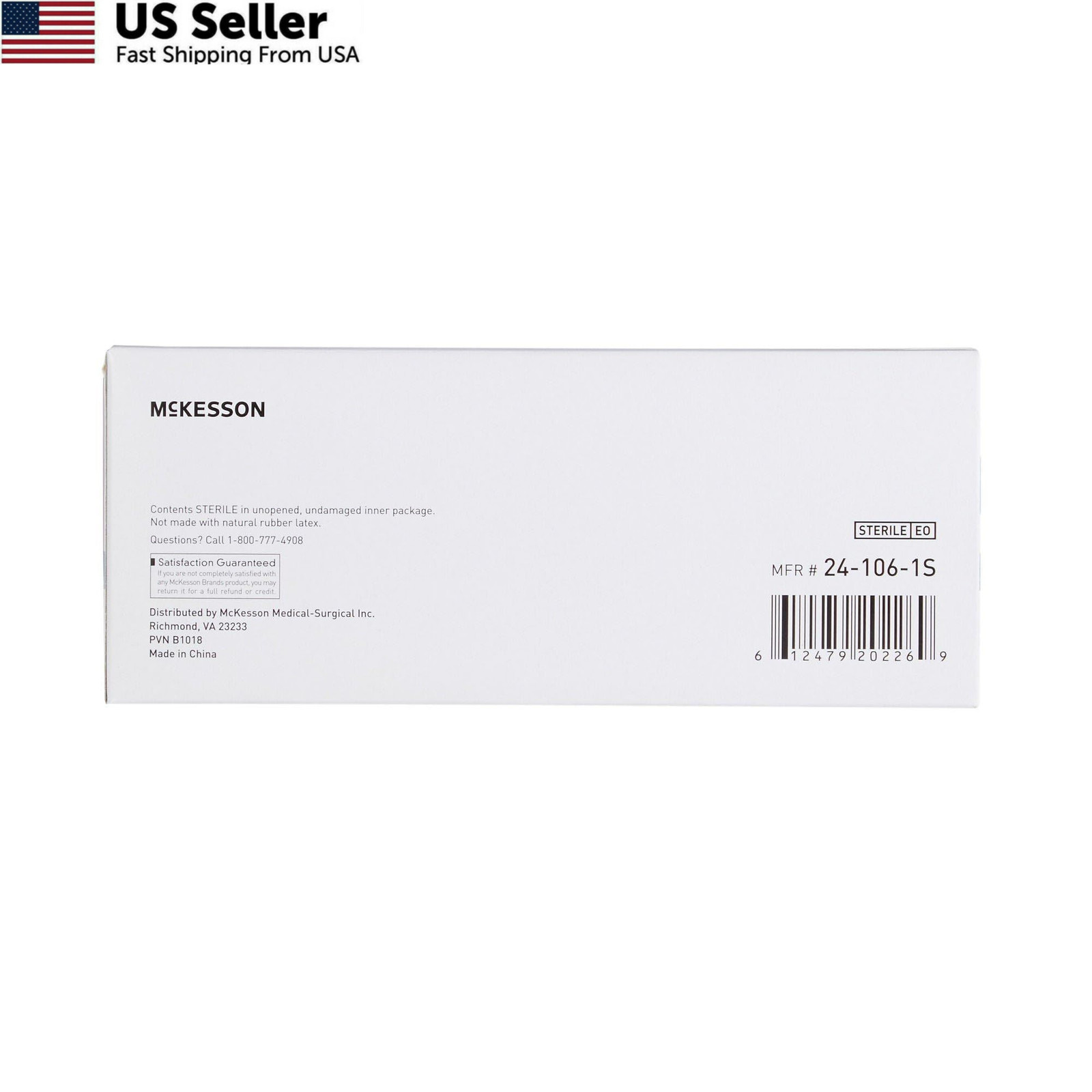 McKesson Cotton Tipped Applicator, Long Sterile 6 Inch (Pack of 1), White
