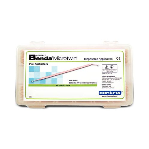 Centrix 380020 Benda Microtwin Micro Applicators Double End Kit Pink 200/Pk