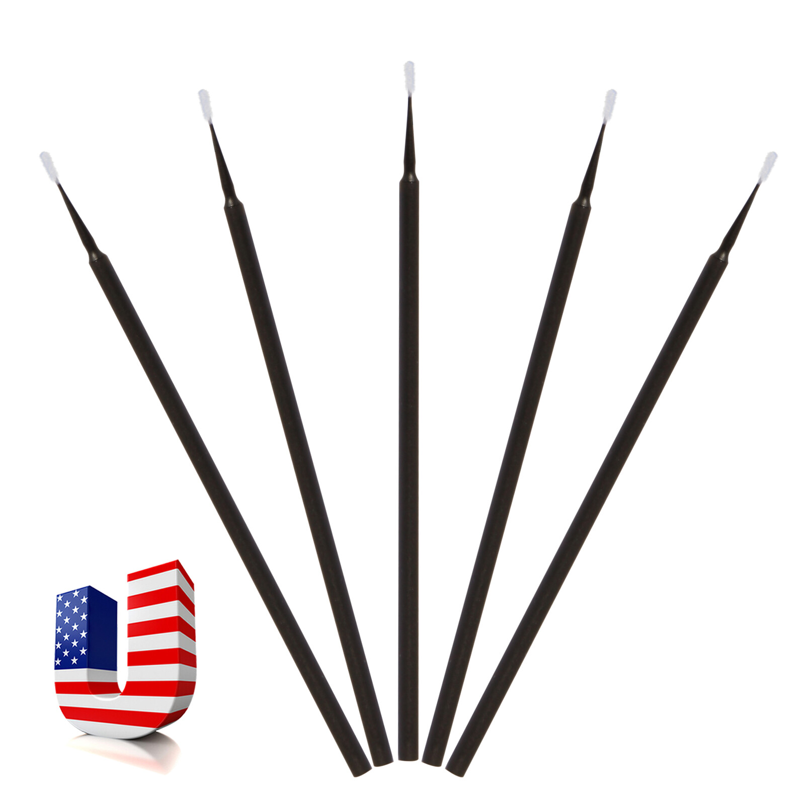 100Pcs Dental Disposable Micro Brush Tooth Applicator Tips Sticks 1.2mm black sl