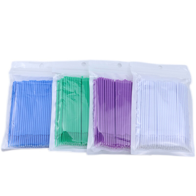 100×Dental Microbrush Disposable Bendable Applicators Tips Micro Brush Cleaning