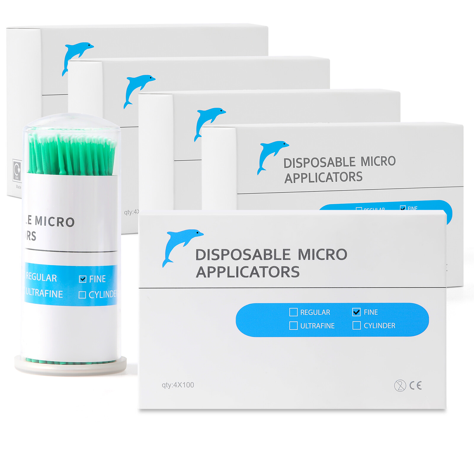 2000pcs Dental Disposable Material Micro Brush Tooth Applicator Cylinder/Fine