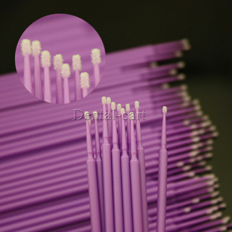 100 Pcs Dental Disposable Material Micro Brush Tooth Applicator Cylinder/Fine