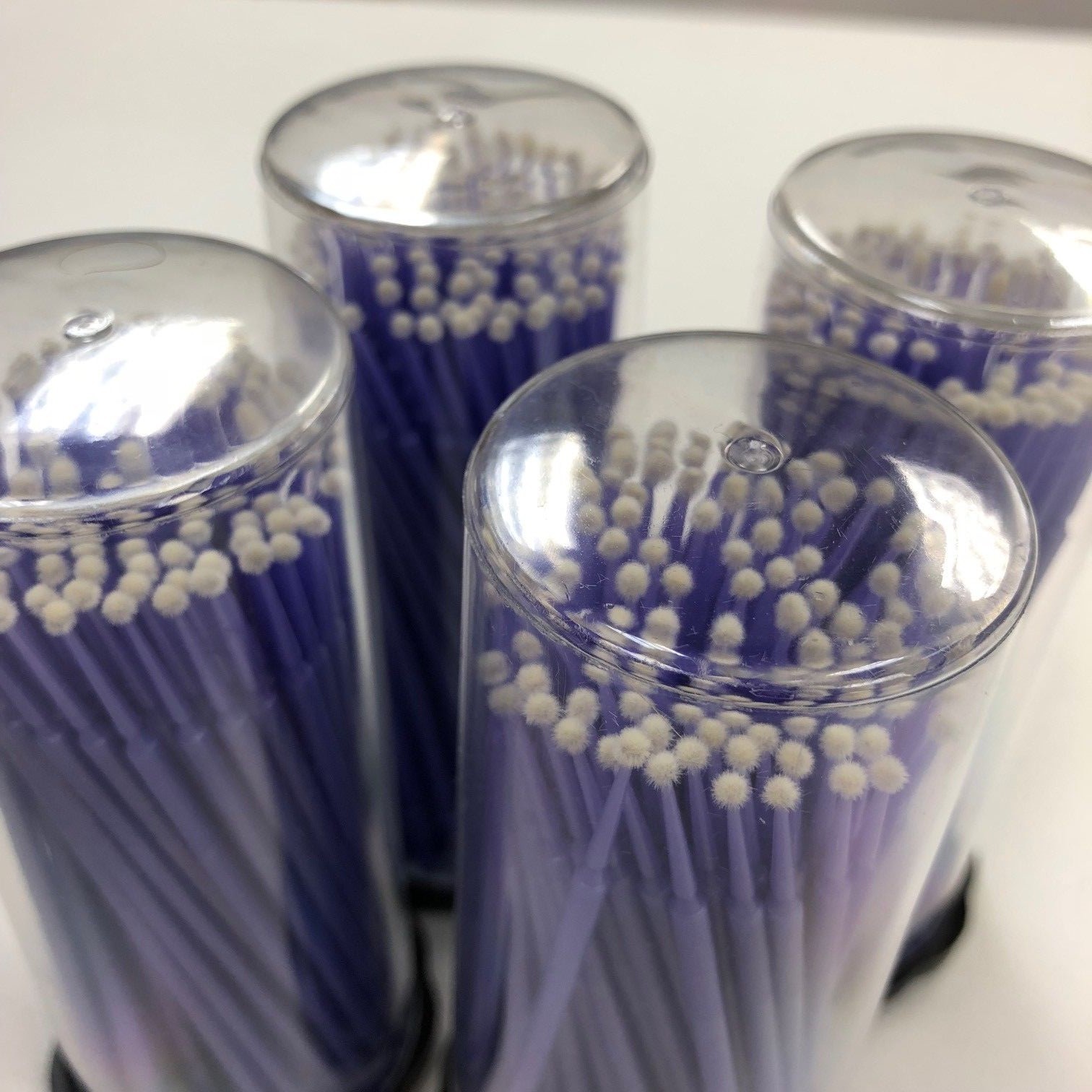 400 (4 Kegs) Purple Micro Brush Eye Lash Tools, Regular Tips, Brushes Makeup