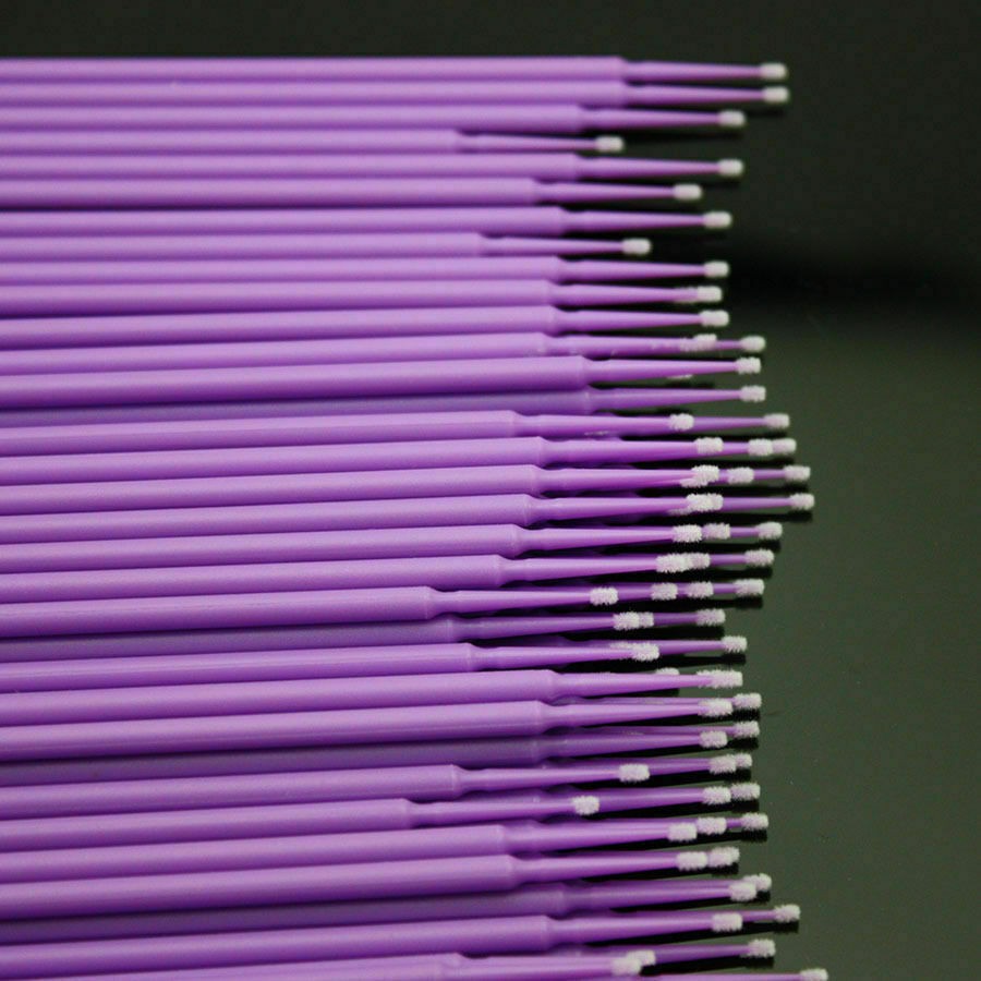 100×Dental Microbrush Disposable Bendable Applicators Tips Micro Brush Cleaning
