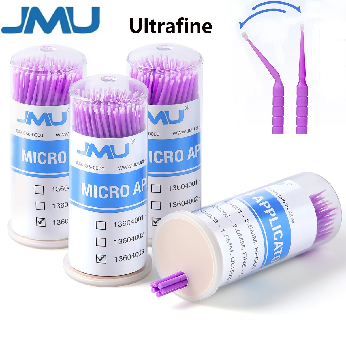 400 JMU Dental Disposable Micro Brush Microbrush Applicator Ultrafine 1.5mm