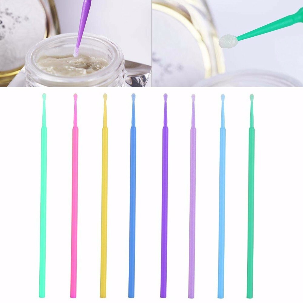 100/Pack Dental Applicator Stick Disposable Applicators Brush for Makeup & Clean
