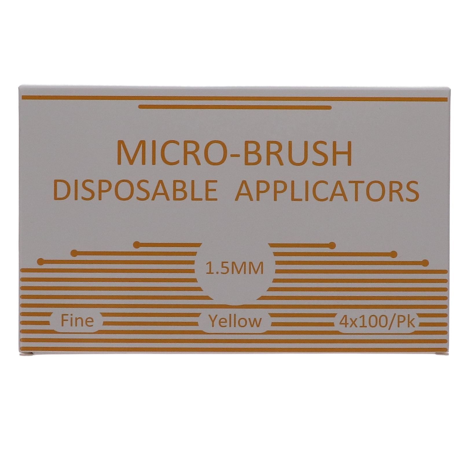 House Brand Dentistry 101320 Micro-Brush Applicators Fine Yellow 4 x 100/Pk