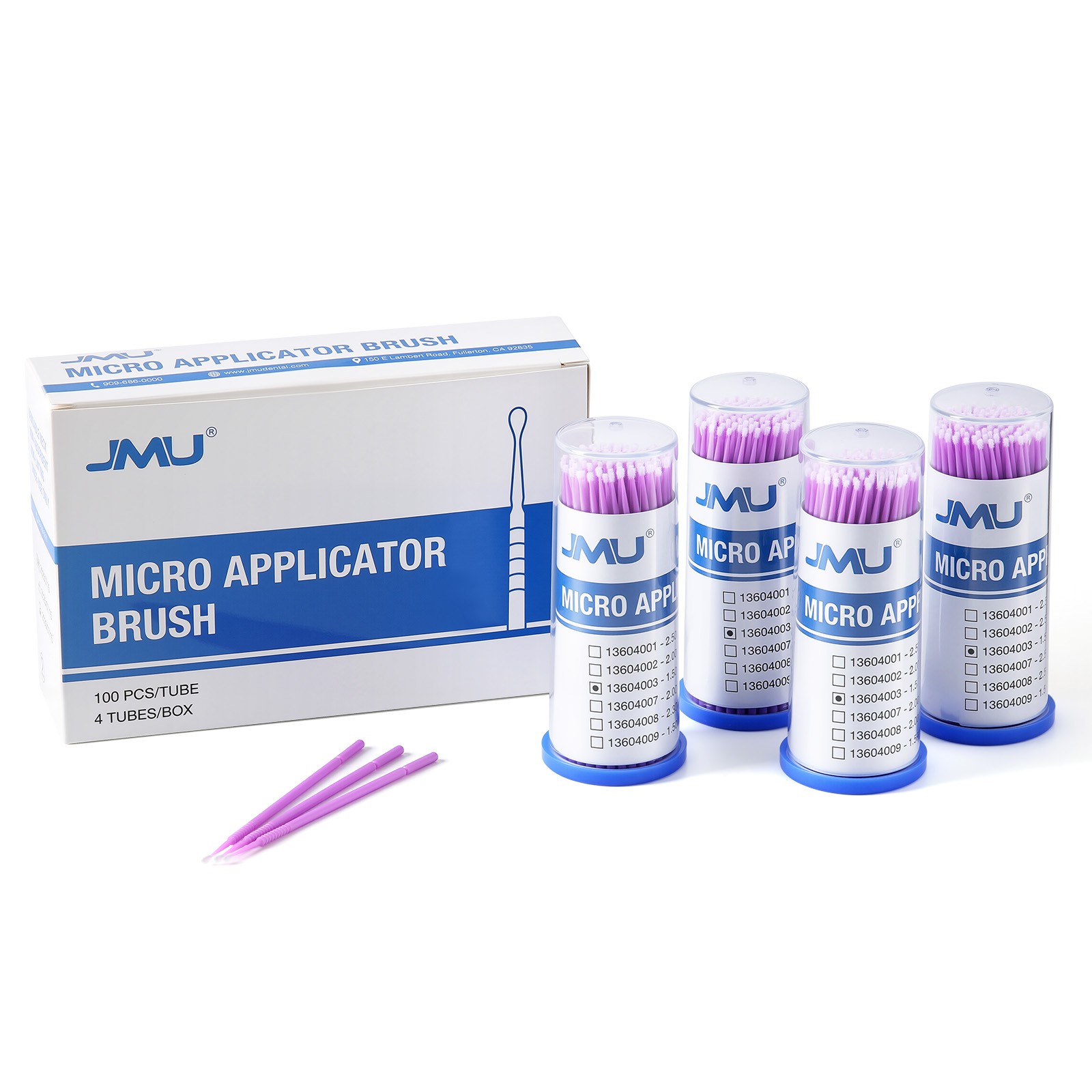 400pcs JMU Dental Disposable Micro Brush Microbrush Applicator Ultrafine 1.5mm