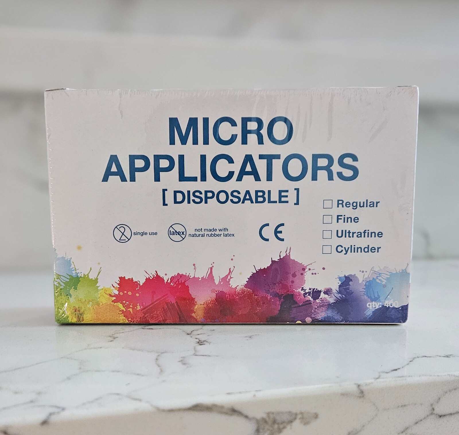 400 pcs WHITE SUPERFINE Dental microbrush. Bendable! Strong and sturdy bend!