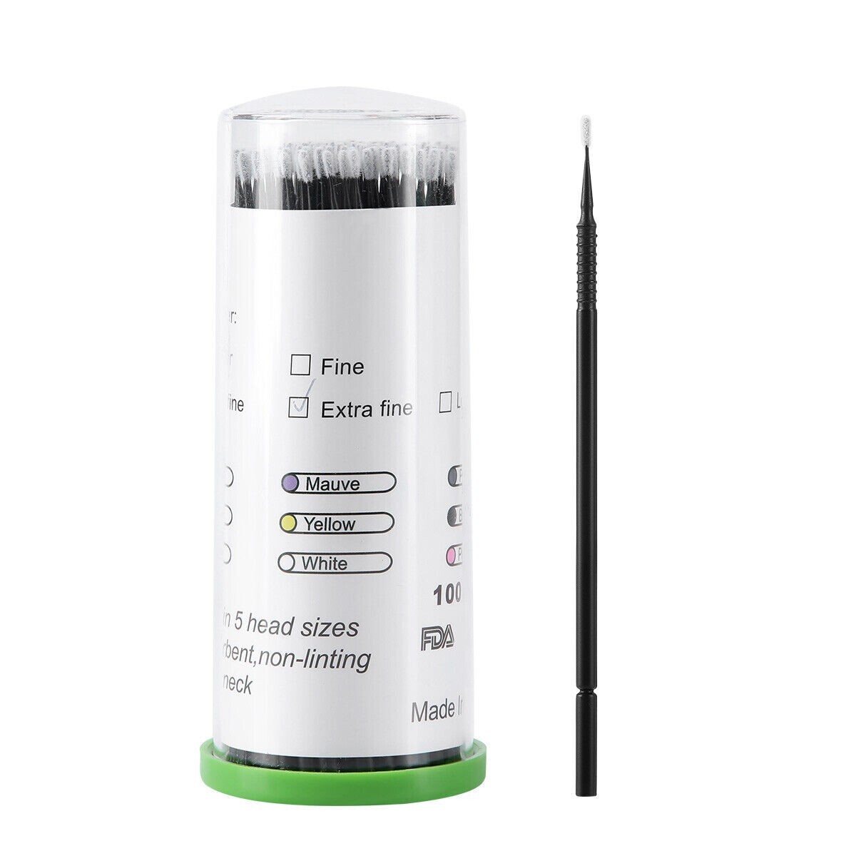 Dental Microbrush Disposable Bendable Micro Applicator Soft Tips Cleaning Brush