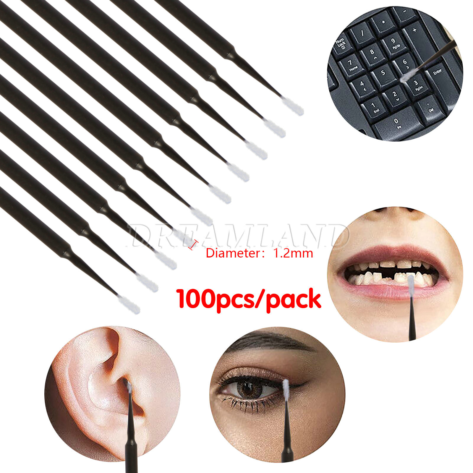 Disposable Micro Applicator Brush Bendable 1.2/1.5/2.0/2.5 mm