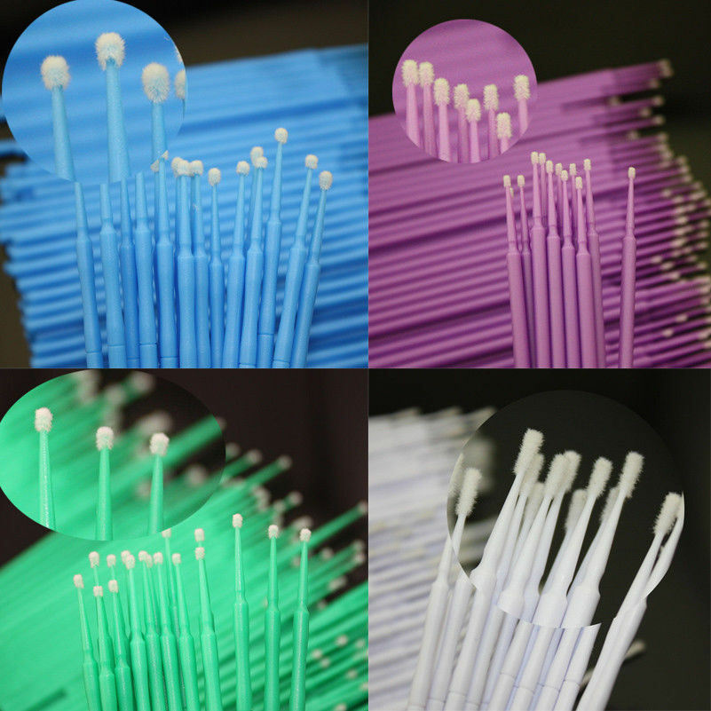 1000 Pcs Dental Disposable Micro Swab Applicator Brush Non-linting Fibers L M S
