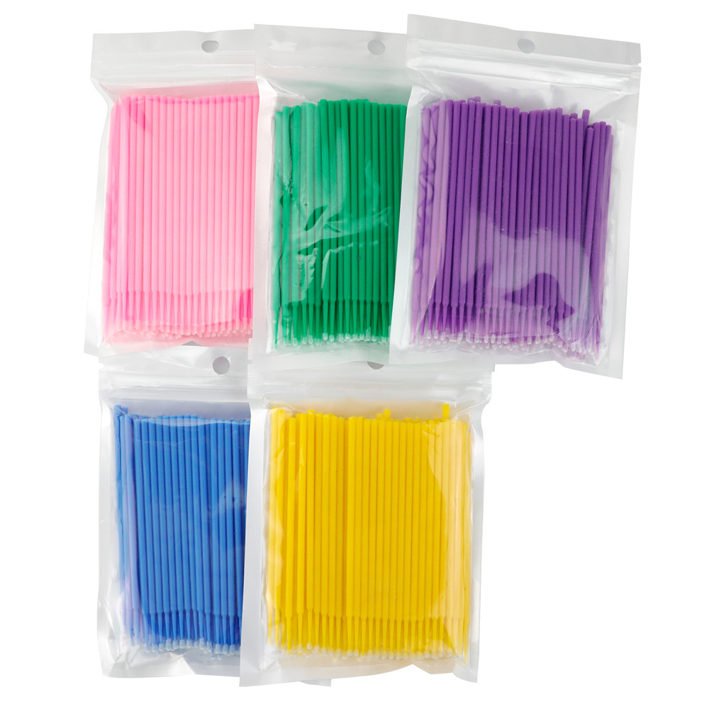 100/300/500pc Dental Micro Brush Disposable Eyelash Medium Tooth Applicators